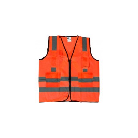 Colete Refletivo c/ Zíper 4 Bolsos