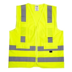 Colete Refletivo c/ Zíper 4 Bolsos