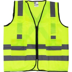 Colete Refletivo c/ Zíper 4 Bolsos