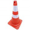 CONE 75CM FLEXIVEL LARANJA/BRANCO C/ REFLETIVO