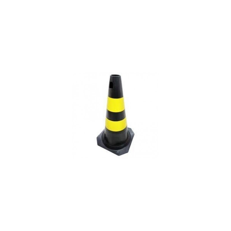CONE 50 CM PRETO/AMARELO
