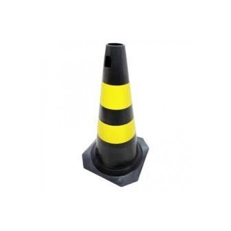 CONE 50 CM PRETO/AMARELO
