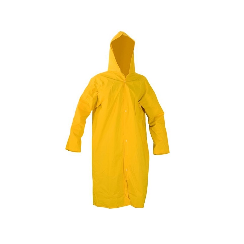 Capa de Chuva PVC c/ Capuz Forrada Amarela CA 36254
